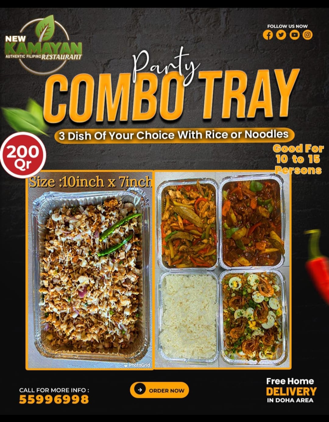 4-Dish Fiesta Combo Tray at New Kamayan Doha