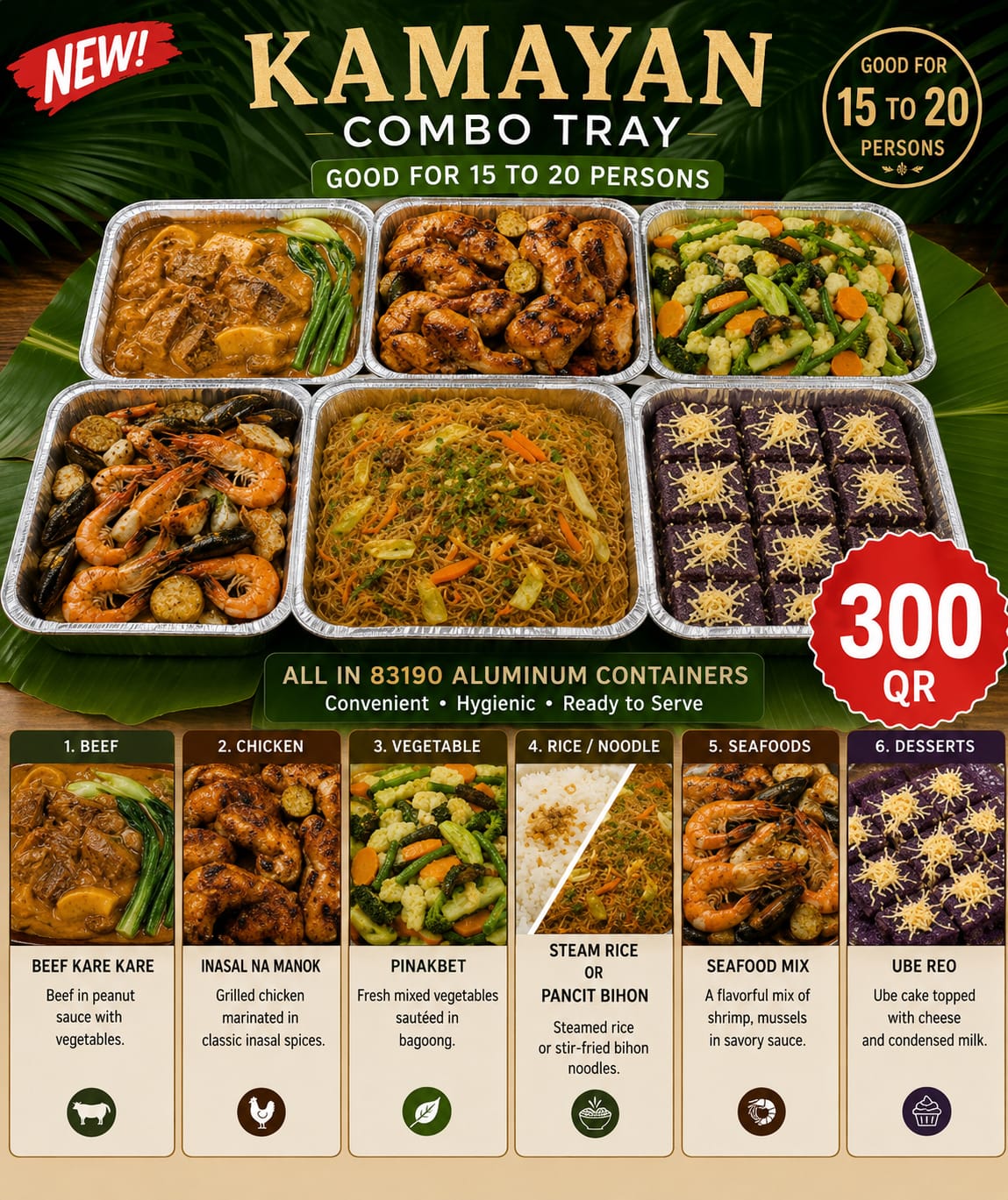 6-Dish Grand Combo Tray