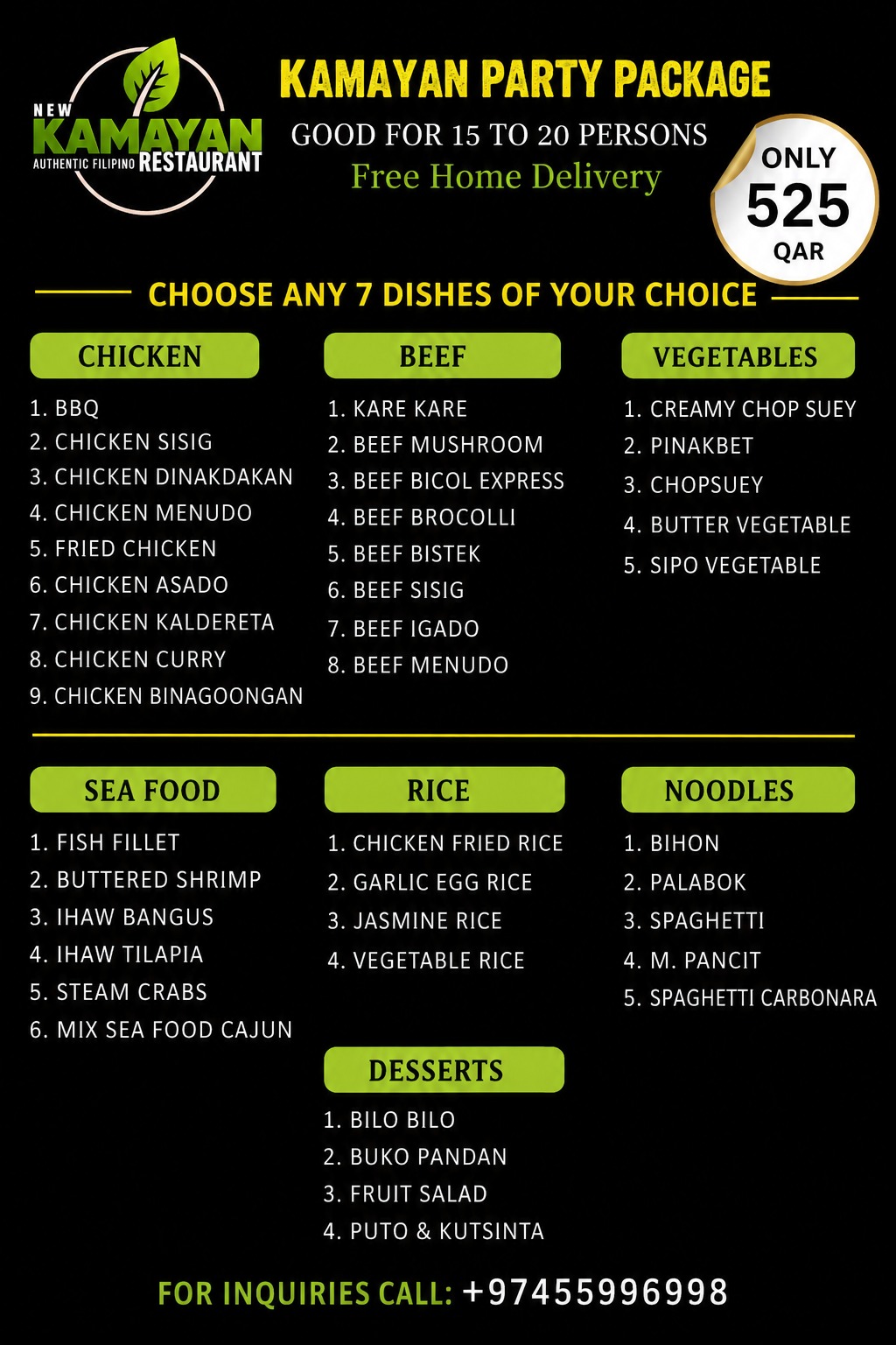 Ultimate 7-Dish Party Package photo 2