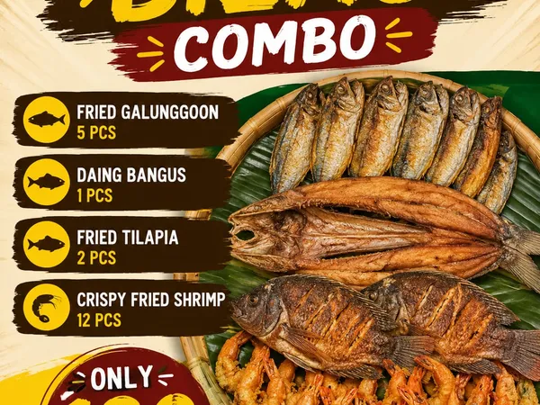 Pritong Bilao Seafood & Fish Combo